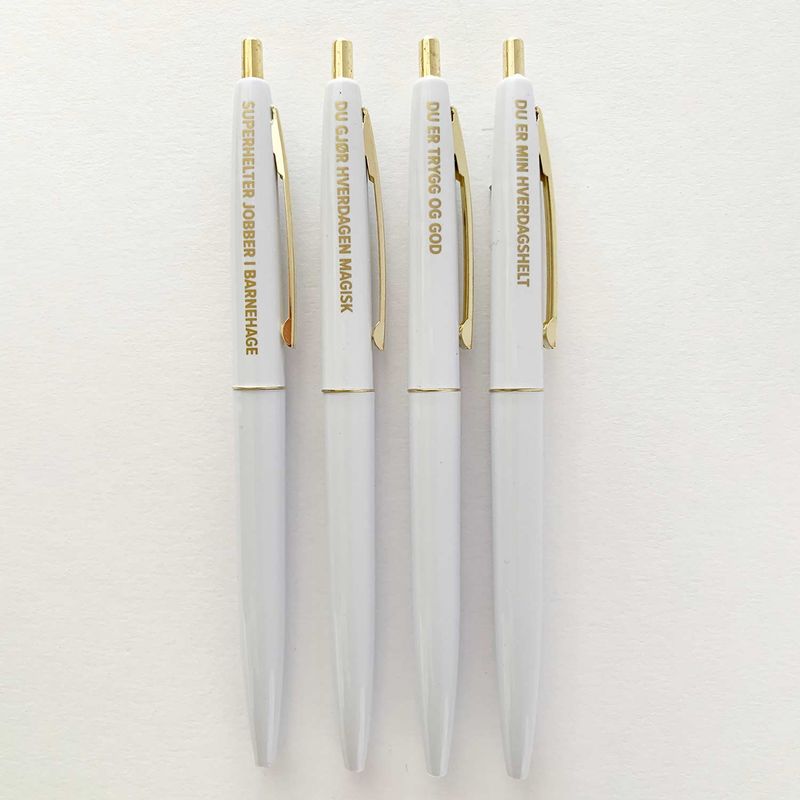 Barnehage beskrivelse - Kulepenner med tekst