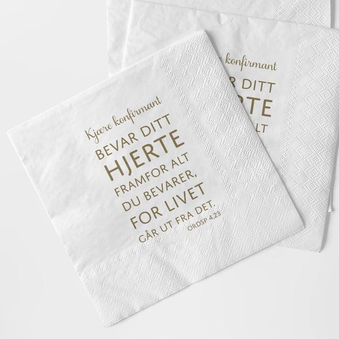 Hovedbilde Serviett: Bibelvers fra Ordspr