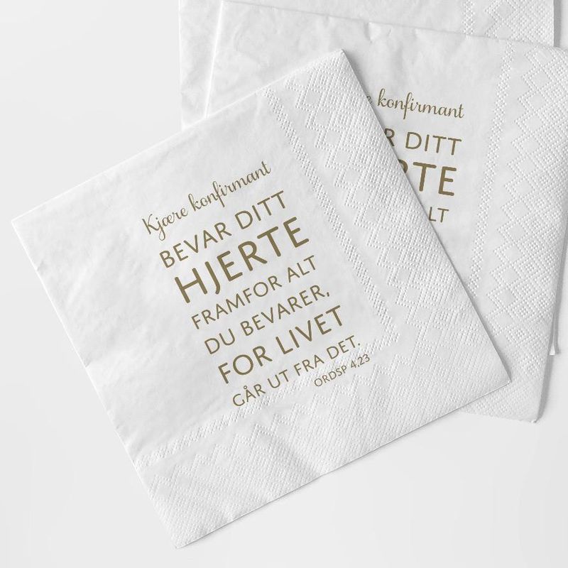 Serviett: Bibelvers fra Ordspr