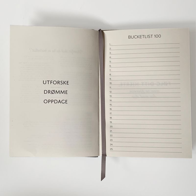 the Bucket List journal
