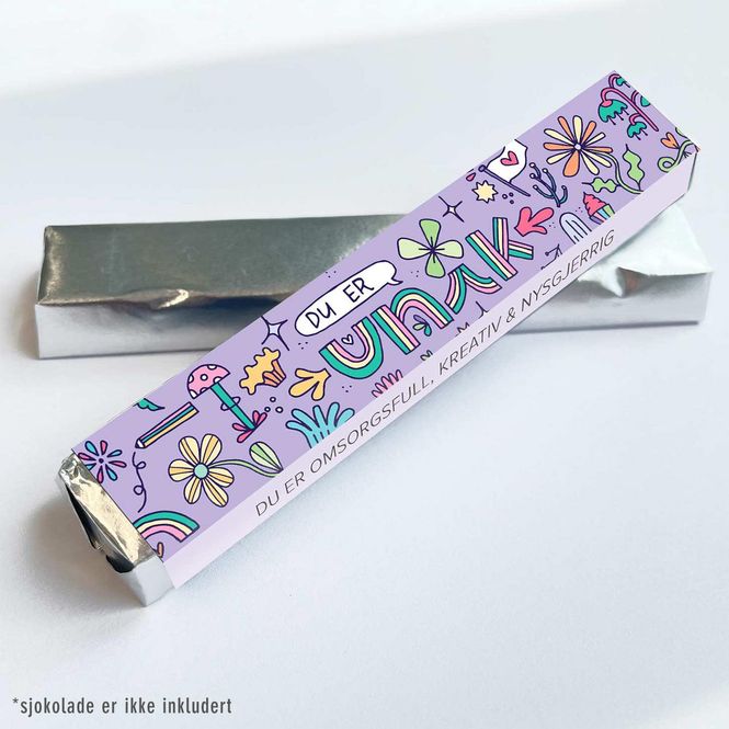 Hovedbilde Kinder omslag: Unik lilla