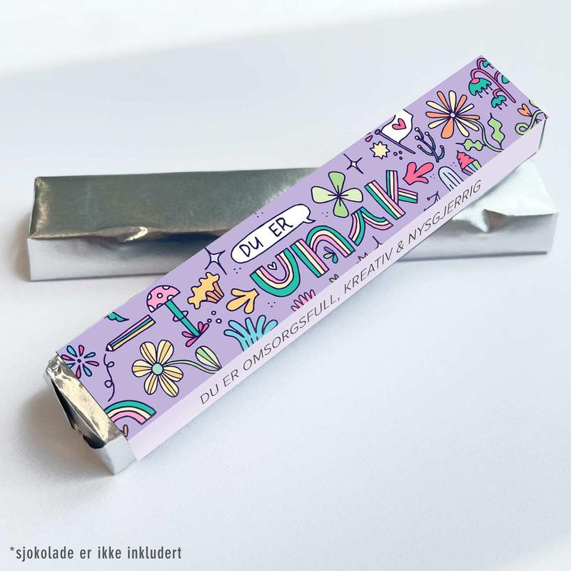 Kinder omslag: Unik lilla