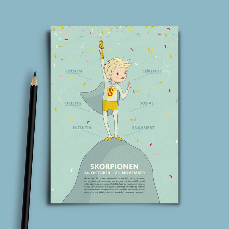 Bursdagskort Skorpionen Gutt