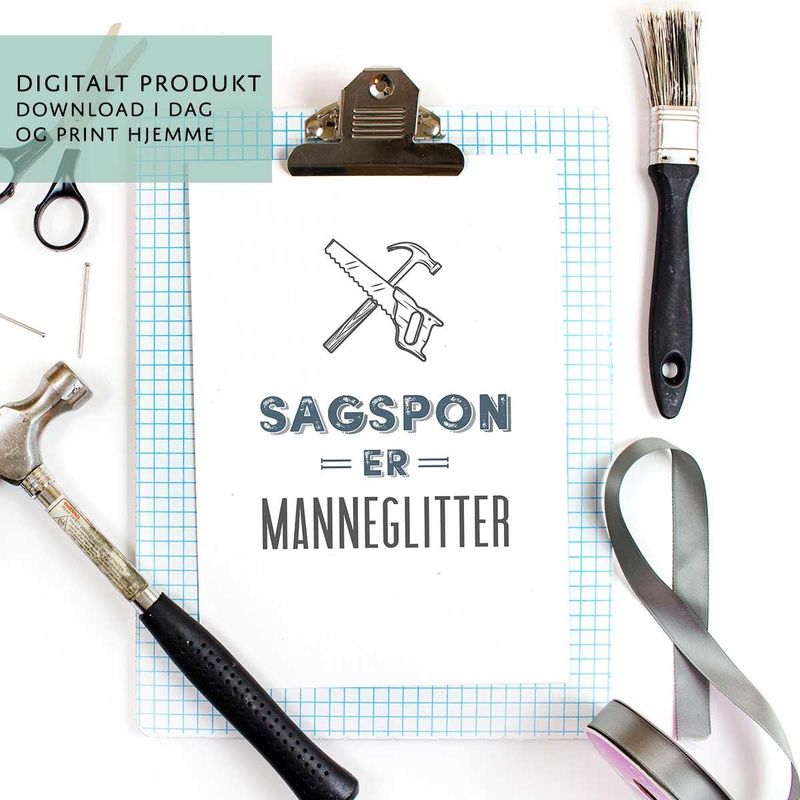 Plakat: Manneglitter- Digital PDF