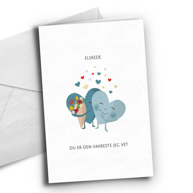 Elskede (to blå hjerter)