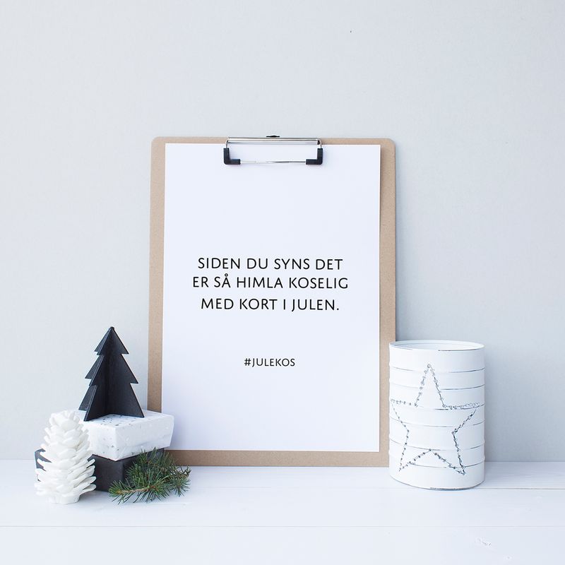 Julekort: Himla koselig med julekort