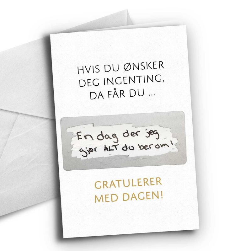 Hvis du ønsker deg ingenting - med skrapefelt
