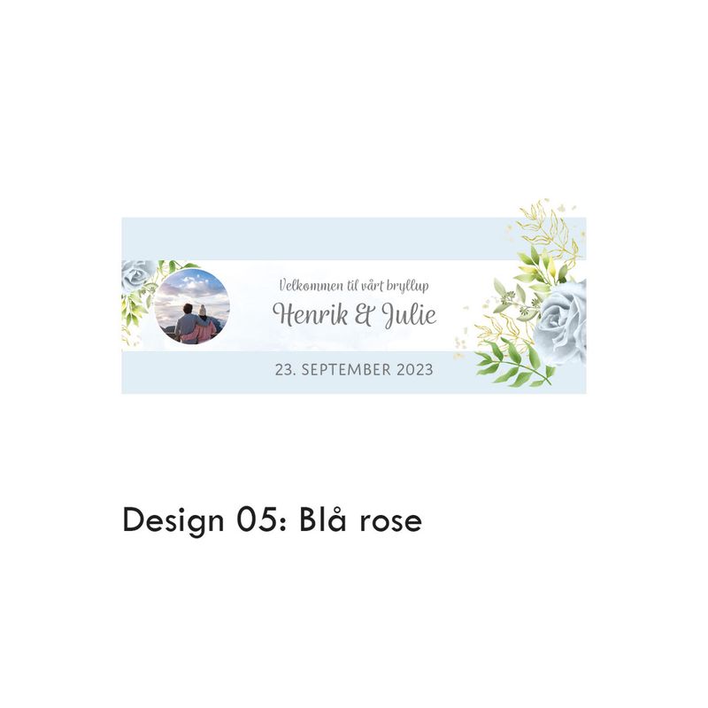 Kinder omslag bryllup med personlig bilde/tekst 