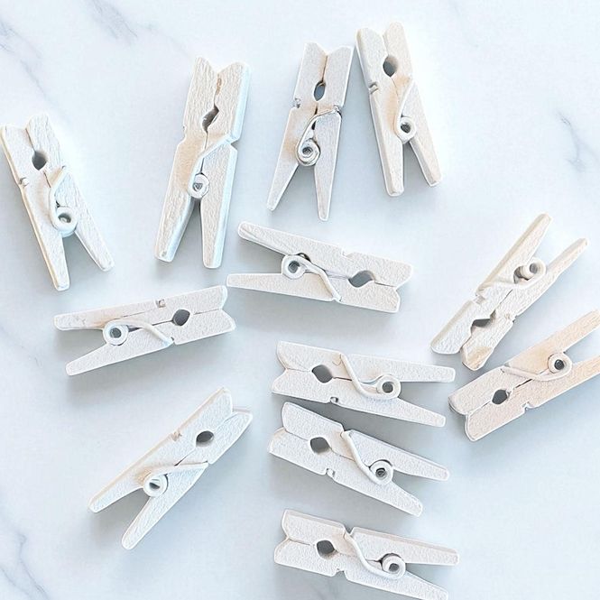 Hovedbilde Treklyper hvit - 30stk