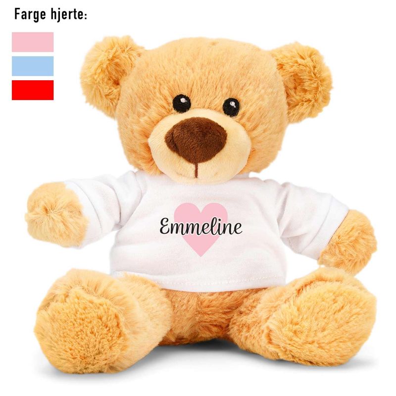 Personlig bamse - navn i stort hjerte