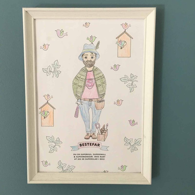 Gavepapir: Min Bestefar- Digital PDF