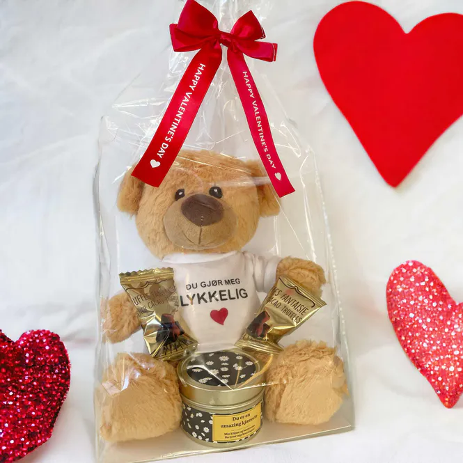 Hovedbilde Bamse til kjæresten med duftlys