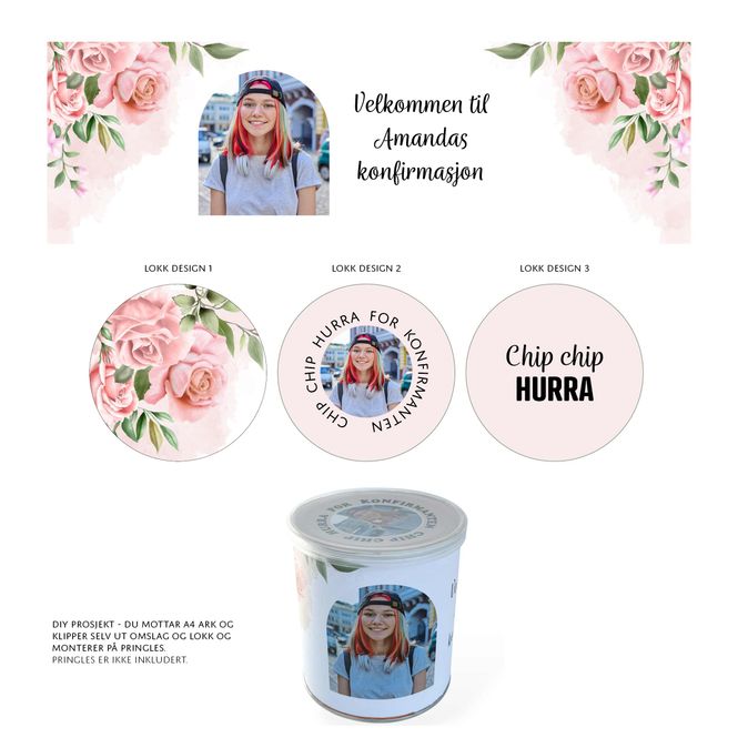 Hovedbilde Pringles omslag rosa roser