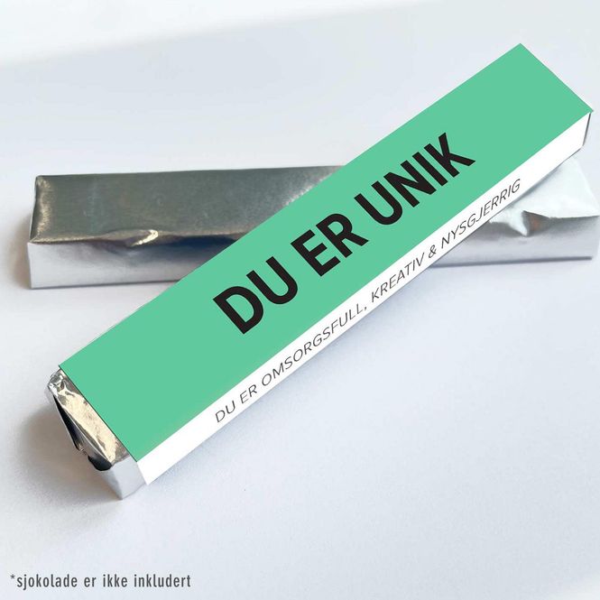 Hovedbilde Kinder omslag: Unik grønn