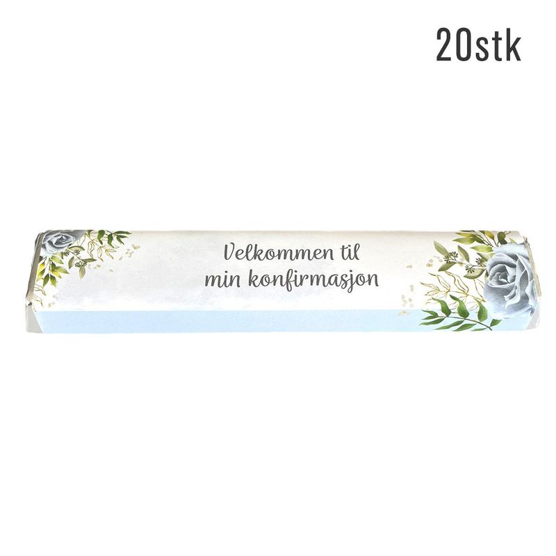 Kinder omslag: Konfirmasjon blå rose