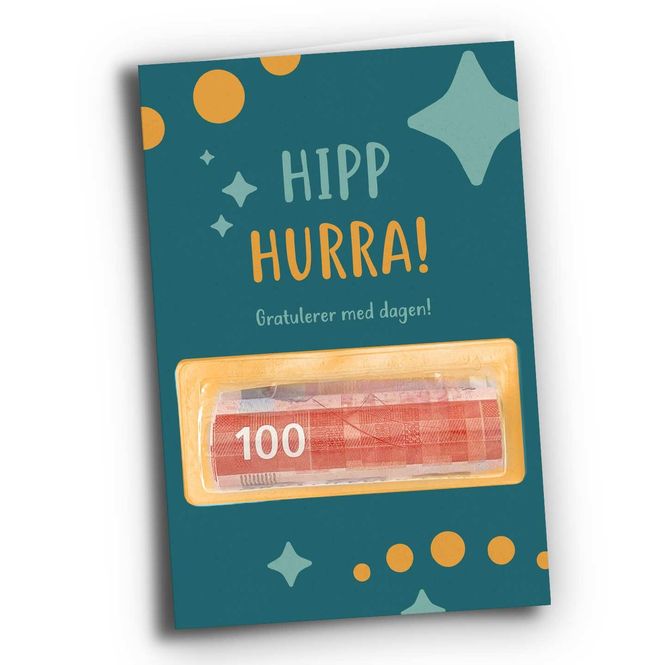 Hovedbilde Hipp hurra bursdagskort - med pengeholder