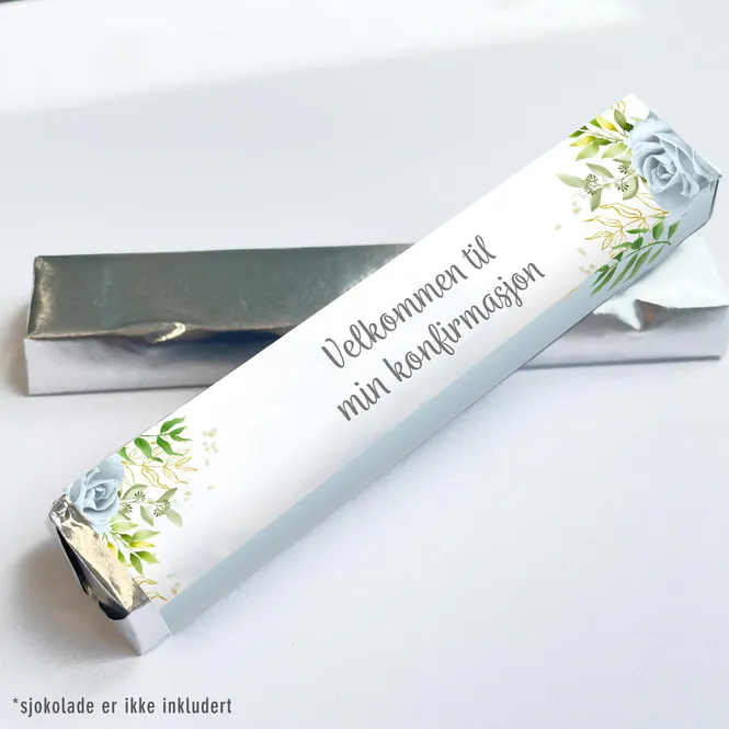 Hovedbilde Kinder omslag: Konfirmasjon blå rose