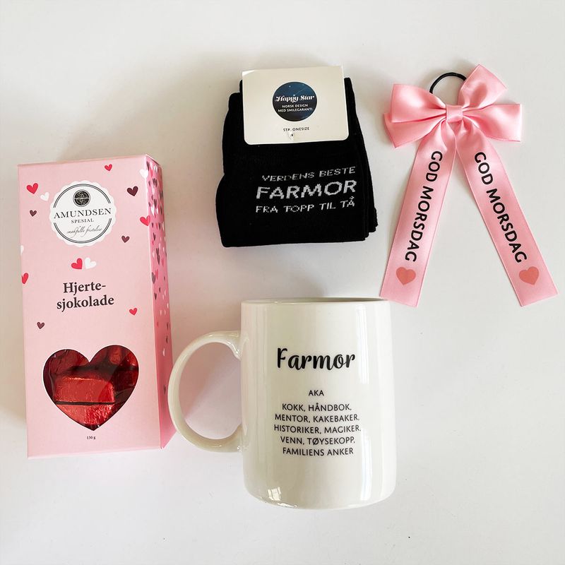 Farmor aka med sjokoladehjerter