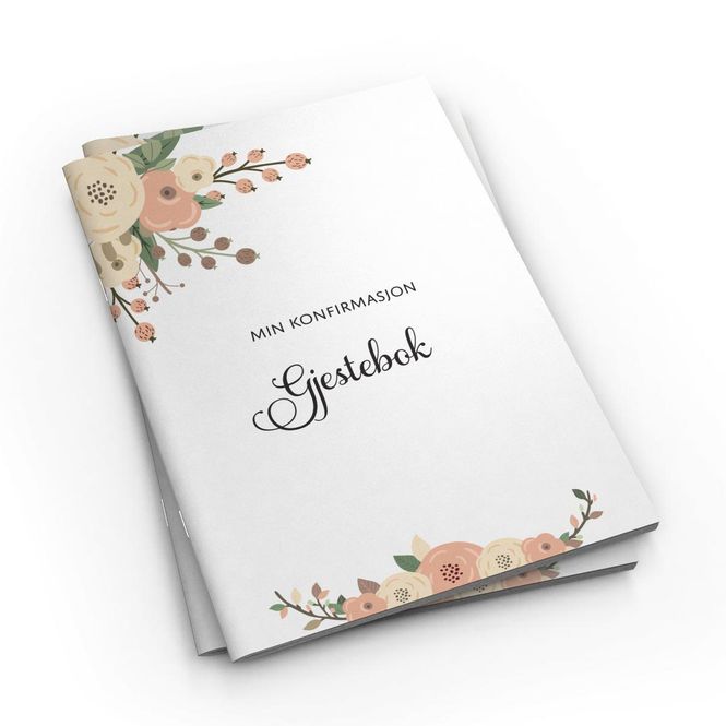 Hovedbilde Gjestebok - Min konfirmasjon (Fersken)