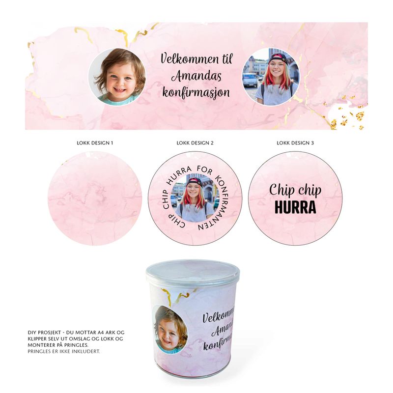 Pringles omslag rosa marmor