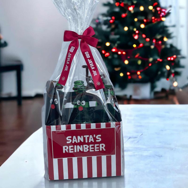 2stk Santas Reinbeer Gaveinnpakning 
