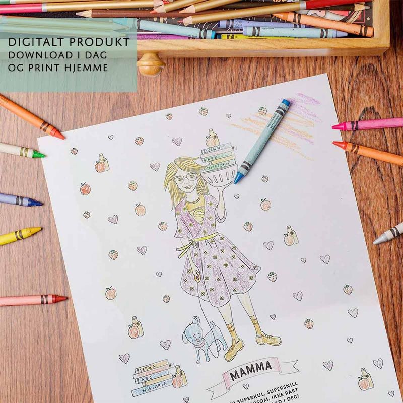 Gavepapir: Min Mamma- Digital PDF