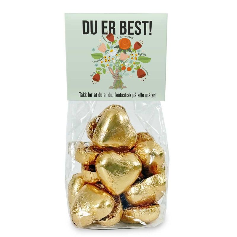 Gullhjerter- Du er best bukett