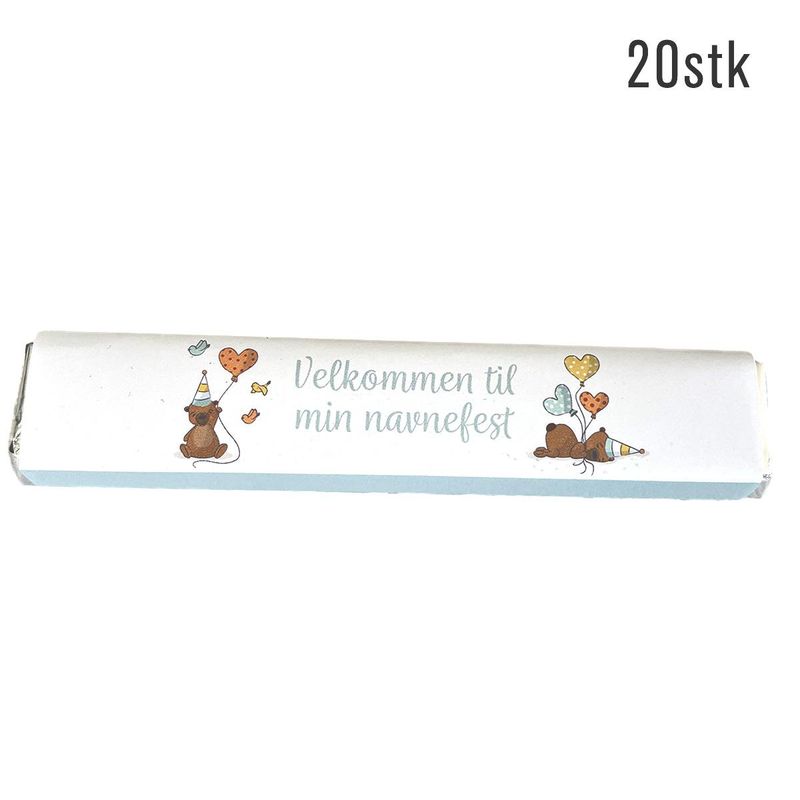 Kinder omslag: Navnefest blå