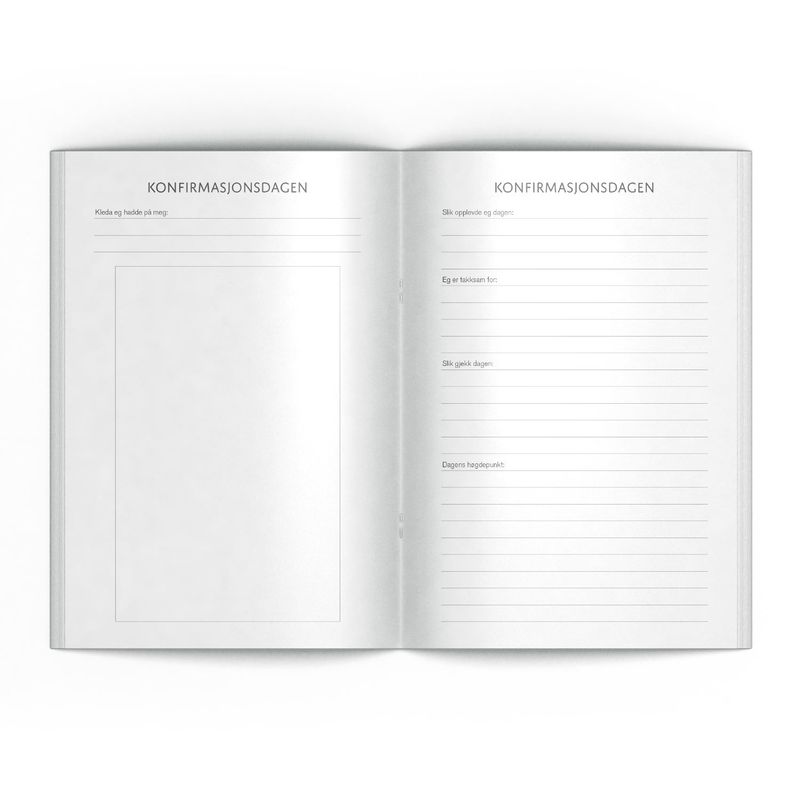 Gjestebok NYNORSK- Svart marmor med hilsensider