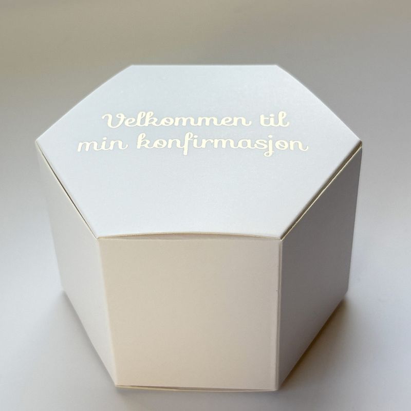 20pk - Gave-eske Konfirmasjon med gulltekst